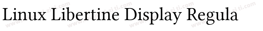 Linux Libertine Display Regular字体转换